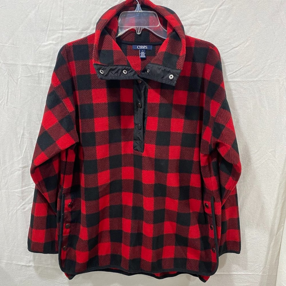 Chaps Buffalo Plaid Half-button sweater